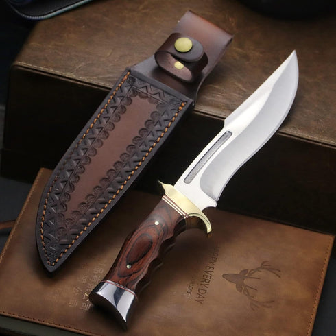 WPKOPYA DeHong-78 Hunting Knife, Tactical Fixed Blade Knife with Sheath