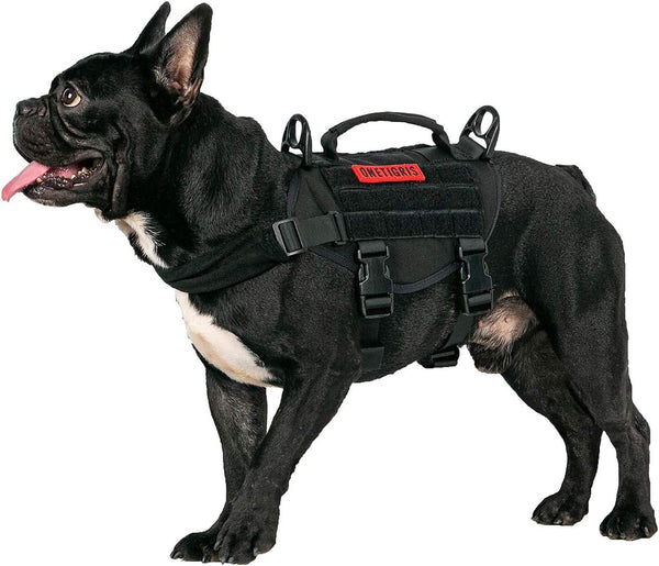 OneTigris Tactical Dog Harness - Military Vest with Handle for Small Dogs, Outdoor Training Walking