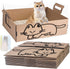 Gxsdj 9PCS Disposable Litter Boxes for Cats,Foldable Cardboard Cat Litter Box with Scoops,Portable