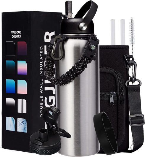40oz Stainless Steel Water Bottle - Wide Mouth Vacuum Insulated Metal Water