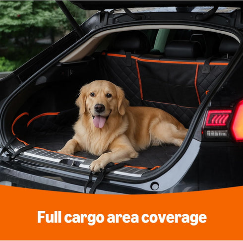 Hammock Amazon Basics Dog Car Seat Cover for Back Seat, Scratch-Resistant Nonslip with Side Flaps and Seatbelt Openings