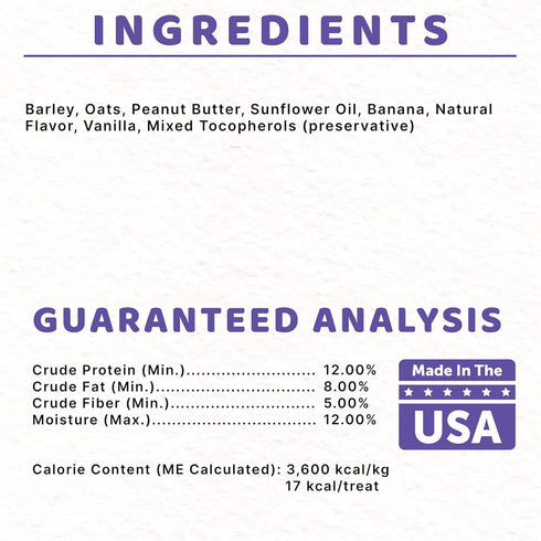 Halo Plant-Based Dog Treats, Peanut Butter & Banana, Vegan Pouch, 8oz