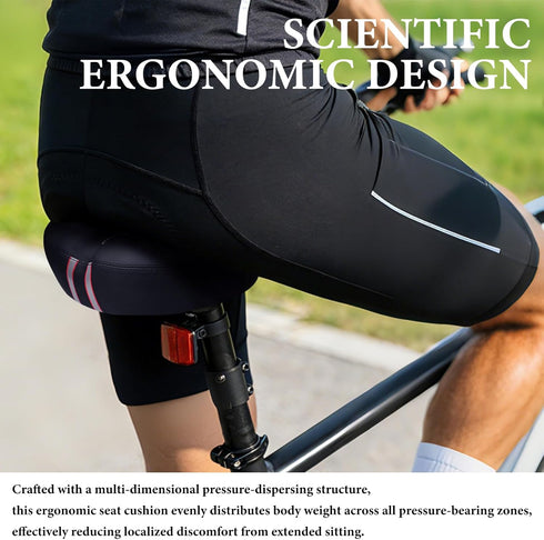 Wide Bike Seat Cushion for Men & Women -Extra Comfort Bicycle Seat,Bike Saddle for Mountain Bikes,Exercise