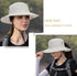 Women's Packable Summer Sun Hat, Wide Brim Outdoor UV Protection Bucket Hat with Ponytail Hole