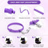 Weewooday 5 Set Calming Collar for Cats, Adjustable Waterproof Collars to Reduce Anxiety with 5 Pet ID Pendants (Purple)