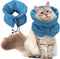 Cat Recovery Collar, Soft Adjustable Cone Alternative, Lightweight Waterproof Fasteners Collars for Cats, Kittens,