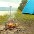 YBTMG Camp Fire Tripod for Cooking, Stainless Steel Camping Fire Grill with Adjustable Chain for BBQ