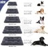 Dog Crate Bed Washable Jumbo Dog Beds for Large Dogs, Deluxe Thick Flannel Fluffy Comfy Kennel Pad, 48 x 29 Inch, Gray