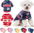 FabriCastle Dog Sweater, Pack of 2 or 3, Ultra Soft Warm Dog Clothes for Small Medium Dogs, Red, Blue, X-Small