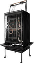 Colorday Good Night Bird Cage Cover for Large Bird Cage with Play Top, Black, 68"