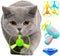 Cat Fetch Toy, Interactive Flying Cat Toy with 1 Light Up Spinning
