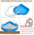 PINVNBY Hamster Bathroom Gerbil Plastic Sand Dry Bath Container, Small Animal Sauna Toilet with Scoop