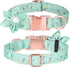 Dog Collar, Girl Dog Collar with Floral Pattern, Cute Collar with Detachable Rhinestone Flower for Female Dogs Small