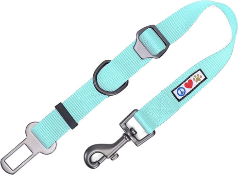 Pawtitas Dog Seat Belt, Pet Safety Seat Belt with Adjustable Strap for Small to Large Dogs, Teal Car Seat Belt for Dogs