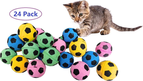 Foam Soccer Balls Cat Toys - 24pcs Balls Cat Toys