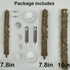 Natural Bird Perch Stand with Suction Cup, Wood Training Perch for Small Medium Large Parrots, T Shape