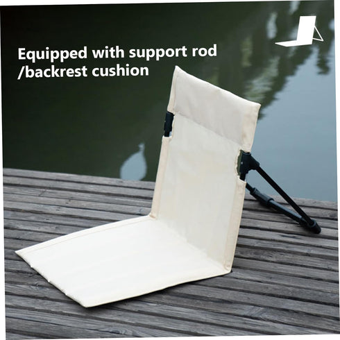 Aetherize Beach Mat Recliner Lightweight Beach Mat with Backrest One-Step Assembly Foldable Chair with Carry Bag
