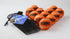 PetSport Orange Tennis Ball Dog Toys | 12 Pack Small (1.8") Pet Safe Felt & Rubber Balls with Carrying Bag | Play Fetch, Launch, Chuck or Toss at Dog Park