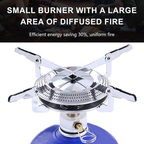 Portable Mini Camping Stove, Folding Outdoor Gas Stove for Hiking Cooking Picnic Cookware
