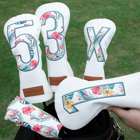 Golf Club Covers for Driver, Fairway Wood, Hybrid, Leather Mallet Putter Covers for Most Brands