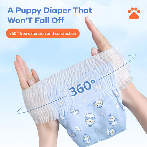 Mosamart Count 30PCS) Disposable Dog Diapers Absorbent Soft Puppy Doggie Diapers for Female Dogs with Stretchy Waist
