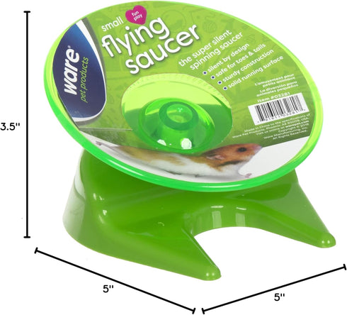 Ware Manufacturing Flying Saucer Exercise Wheel for Small Pets, 5-Inch, Colors May Vary