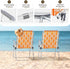 UDeuxff Set 2, 260 LBS Folding Webbed Oversized Lawn Chairs of High Beach Chair for Adults Heavy Duty, Portable Patio