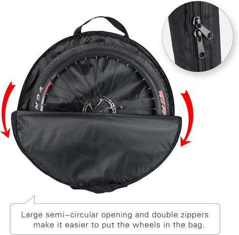 Rhinowalk Bike Wheel Bag, Wheelset Carrying Bag for 26 to 29 inch MTB Mountain Bike/700C Road Bike Travel Case