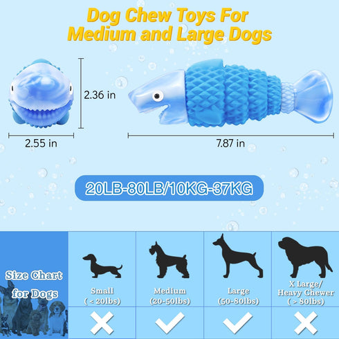 WinTour Tough Dog Toys for Aggressive Chewers, Indestructible Chew Toys for Large Dogs