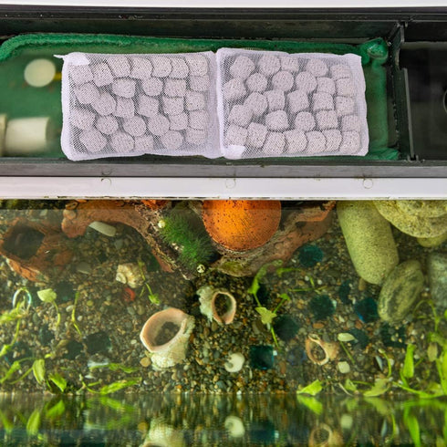 DEPEPE 10pcs Aquarium Filter Media Bags with Zipper for Activated Carbon and Ceramic Rings