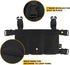 Tactical Triple Mag Pouch - Placard Magazine Panel with Insert Set Clip Holder and Female QASM Buckles