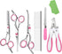 wikdey Dog Grooming Scissors with Safety Round Tip Pet Grooming scissors Kit Dog