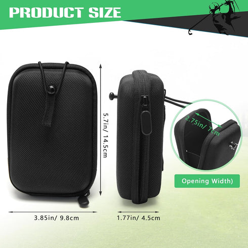 Hard Shell Case for Golf Rangefinder, Universal Range Finder Carry Bag for Most Rangefinders (Black)