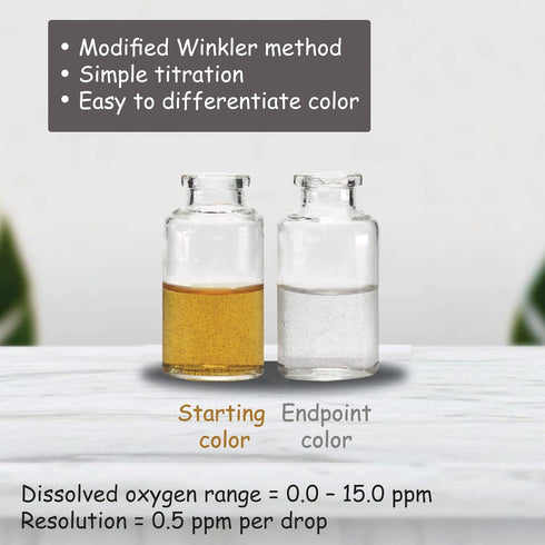Monitor DISSOLVED Oxygen Test KIT (50 Tests) for Aquarium and Aquaculture Water Quality