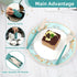 6 Sets Set Set JEPELUS Reusable Travel Utensils with Case, Collapsible Cutlery for Lunch Box, Portable Camping Fork
