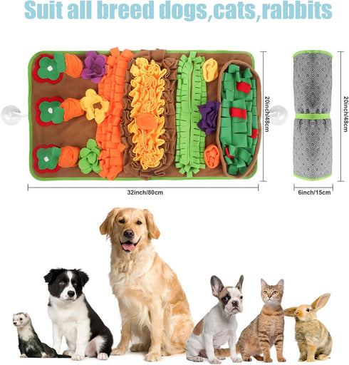 Snuffle Mat for Large Breed Dogs, 32'' X 20'' Sniff Mat for Slow Eating and Treats, Mental Stimulation