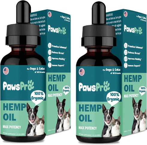 Hemp Oil for Dogs and Cats, Helps with Anxiety, Pain, Stress, Sleep, Arthritis Relief, Calming Treats Chews