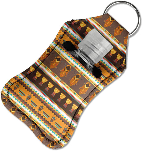 Personalized African Masks Hand Sanitizer & Keychain Holder