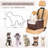 25lbs PETSFIT Car Seat for Dogs, Waterproof PU Leather Dog Car Seat for Small Dogs with Patent Safe Buckles, Clip-On
