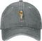 Frog Shark Black Vintage Distressed Adjustable Washed Denim Mens Dad Trucker Hat Baseball Cap