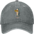 Frog Shark Black Vintage Distressed Adjustable Washed Denim Mens Dad Trucker Hat Baseball Cap