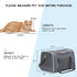 A4Pet Airline Approved Cat Carrier, Removable Soft-Sided Portable Travel Carrier for Kittens, Puppies, and Rabbits