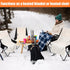 2 Set Camping Chairs with Heated Cushions Foldable Portable Outdoor Chairs for Winter, Tailgating, Fishing, Sports