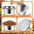 6 Pack Stainless Steel Dog Bowls - Metal Water Bowls, 6.9" Basic Pet Food Bowl for Large, Medium, Small Dogs, 30oz