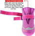 QUMY 4PCS Dog Boots for Large Dogs, Breathable Nonslip Paw Protectors for Hot Pavement, Purple Size 2