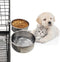 Hamiledyi 2 Pcs Dog Crate Bowl, Stainless Steel Durable Spill-Proof Hanging Water/Food Bowls for Medium Dogs