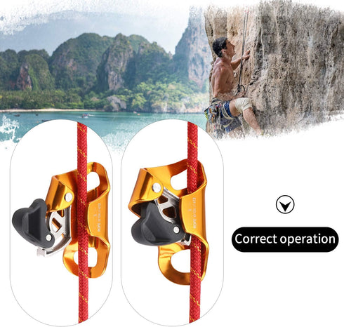 WILDKEN Rock Climbing Chest Ascender, Climbing Mountaineering Equipment for 10-13mm Rope
