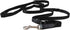 Adjustable Dog Leash 1/2" Wide Nylon 3ft-5ft Length with Leather Enforced Snap, Small Black