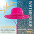 Sun Hat for Women Men UPF 50+ Cowboy Hat Waterproof Wide Brim Fishing Hats with Adjustable Summer UV Protection