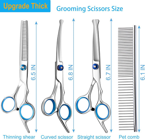 lengnoyp 5 1 in Upgraded Thicken Dog Grooming Scissors, Professional Dog Scissors for Grooming with Safety Round Tips